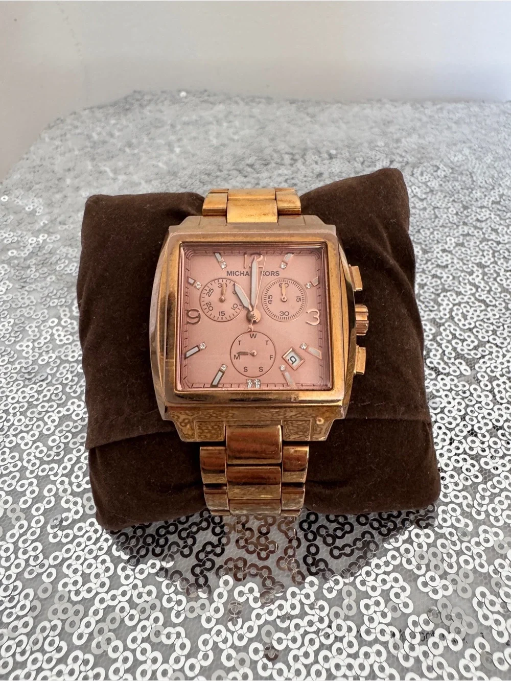 Michael Kors Rose Gold Square Chronograph Men’s Watch